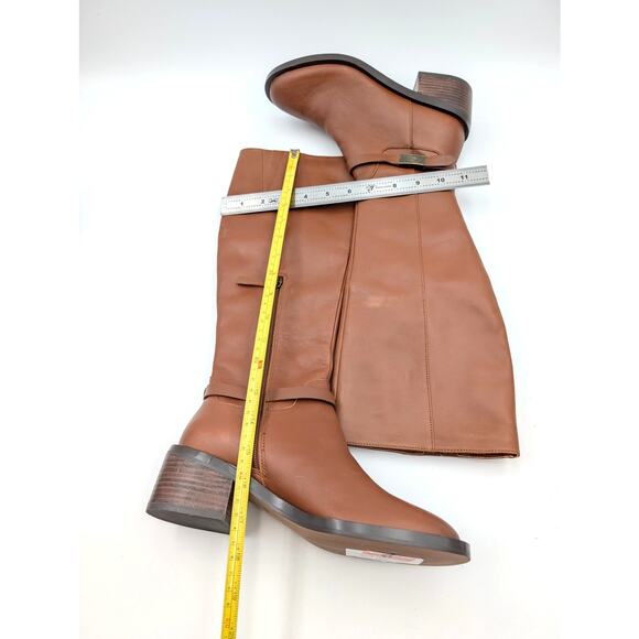 Linea Paolo Kamile Knee High Riding Boots Almond Toe Brown Size US6.5M EU37 - Picture 6 of 11
